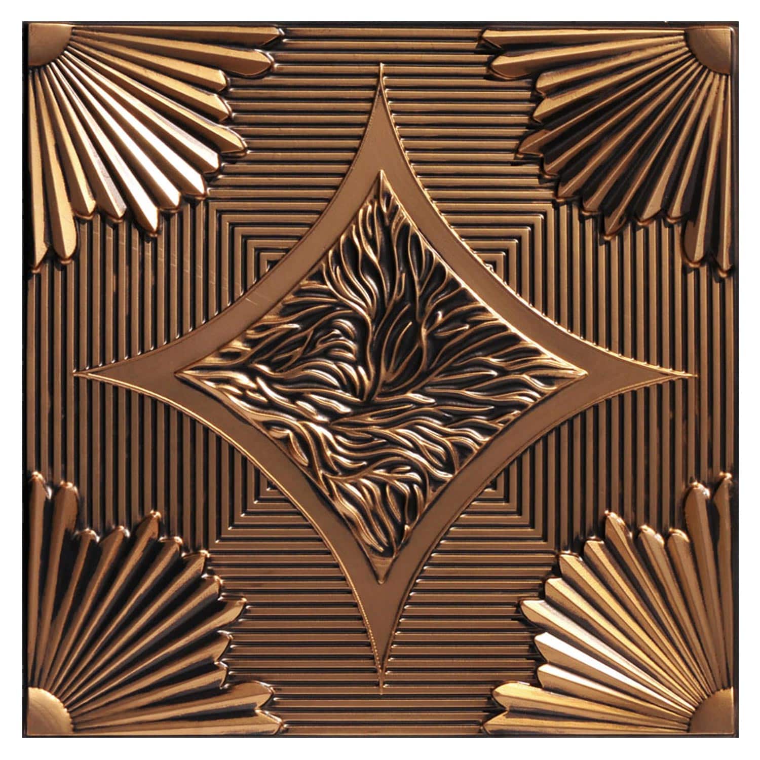 Ceiling Tile Sunset Boulevard Faux Tin CTFF-030 - Fine Art Deco