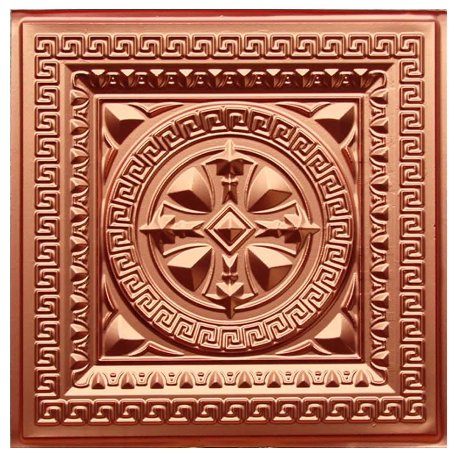 Ceiling Tile Odysseus Shield Faux Tin 24 in. x 24 in. CTFF-014 - Image 7